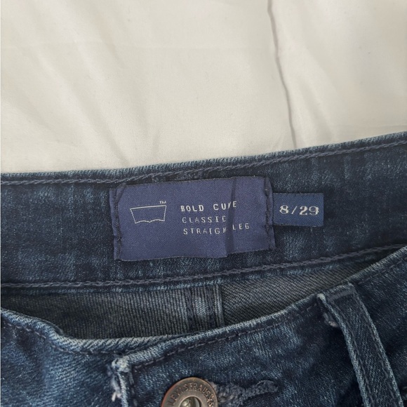 Levi’s San Francisco Jeans Women’s 8 Dark Wash Straight Leg Stretch Denim - Picture 3 of 7